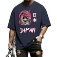 thumbnail image 7 of jowamay Japanese Shirts for Men Dragon Japan Print Short Sleeve Crew Neck T Shirt Cotton Beach Tops for Vacation, 7 of 7
