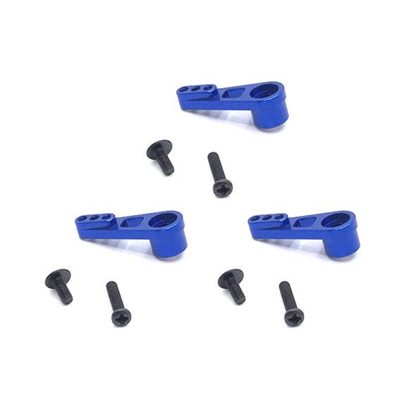 Vogacara 3 piezas RC coche engranaje brazo modelo vehículo 25T Metal Servo brazos juguete accesorios reemplazo para WL juguete 12427 Kits de construcción modelo Azul oscuro Vogacara FN012226-08B