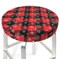 thumbnail image 3 of Bingfone Christmas With Snowflakes Padded Round Bar Stool Cover Cushion with Elastic Fabric Round Chair Seat - Christmas With Snowflakes, 3 of 7