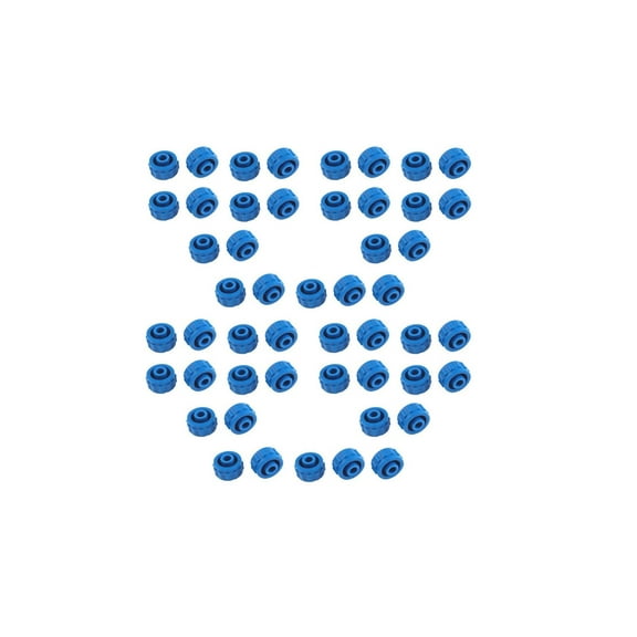 Global Medical Products Syringe Tip Cap, Luer Lock, Blue, Non-Sterile, 50 Pack