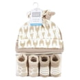 thumbnail image 2 of Hudson Baby Unisex Cap and Socks Set, Modern Giraffe, 0-9 Months, 2 of 5
