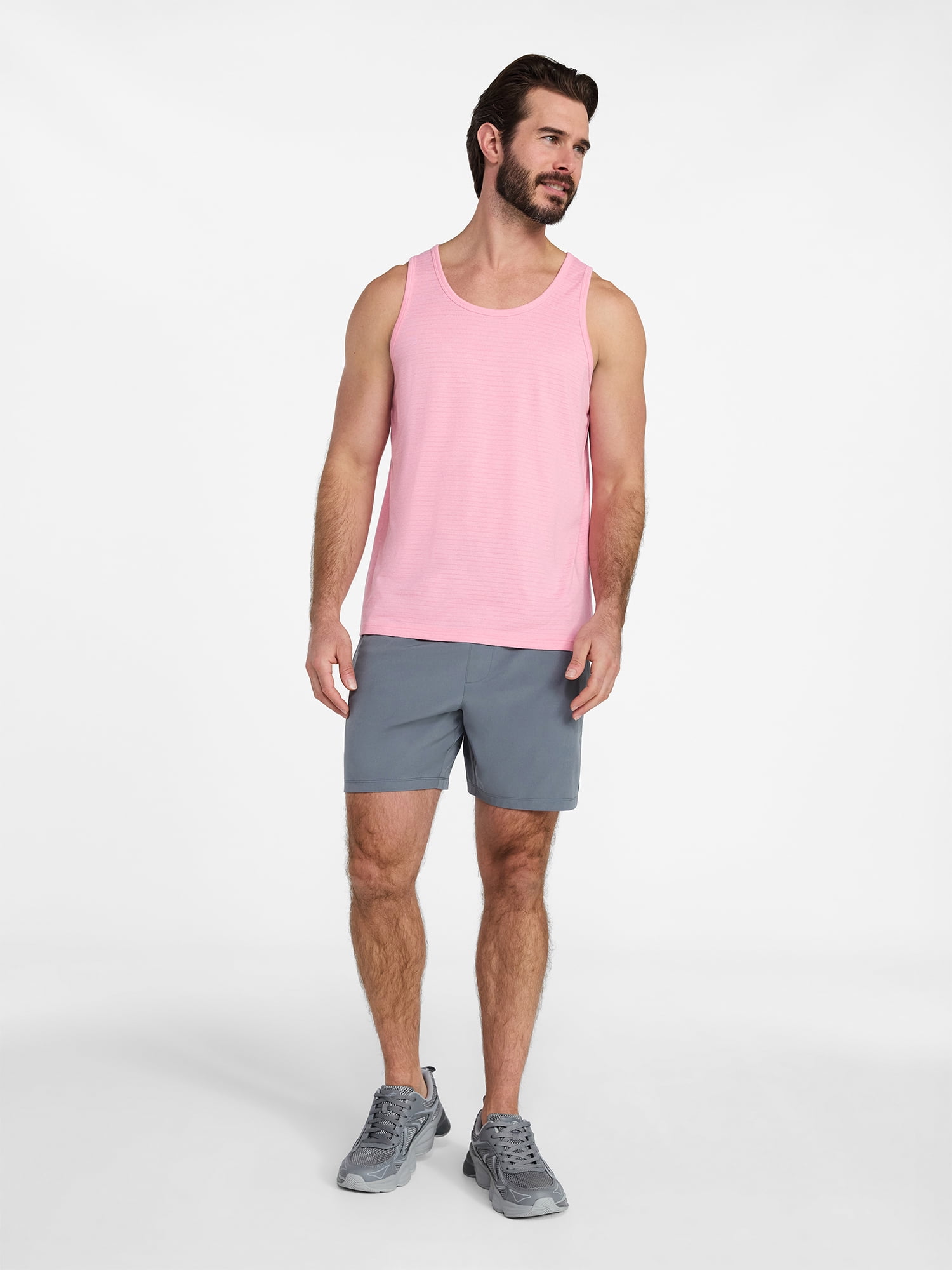 Athletic Works Men's and Big Men's Stripe Jersey Active Tank Top, Sizes S-3XL