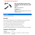 thumbnail image 2 of Idler Arm and Pitman Arm Kit 3 Piece - Compatible with 2007 GMC Sierra 3500 Classic, 2 of 2