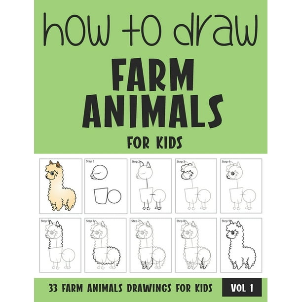 How to Draw Farm Animals for Kids - Volume 1 (Paperback) 