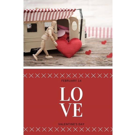 Love: February 14 Valentine's Day, (Paperback)
