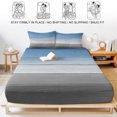 thumbnail image 5 of Twin XL Size Fitted Sheet Set - Blue Gray 2 Piece Bedding Sets 16" Deep Pocket Fitted Sheet with 1 Pillowcases, Vintage Farmhouse Gradient Wooden Grain Art Brushed Microfiber Hotel Luxury Bed Sheets, 5 of 9