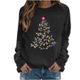 thumbnail image 2 of HOMBOM Womens Christmas Sweatshirt Crewneck Long Sleeve No Hood Christmas Tree Print Pullover Lightweight Loose Casual Fall Winter Tops, 2 of 6