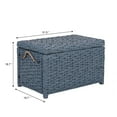 thumbnail image 3 of happimess Jacob 31.5" Hand-Woven Wicker Storage Trunk, Blue, HPM9003G, 3 of 12