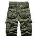 thumbnail image 3 of Mens Casual Pantalones Cortos de Cintura Elástica Botón de Bolsillo Múltiple Y Cierre de Cremallera, Pantalones Cortos de Cintura Elástica para Hombres Al Aire Libre Y Salón, 3 of 8