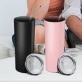thumbnail image 4 of 2 uds. de 20 onzas, tapas de repuesto de vaso flaco, tapas resistentes a salpicaduras a prueba de derrames, cubiertas para copa de 2,76 pulgadas, compatible con YETI Rambler y más vasos de vaso LYD Vajilla, 4 of 7