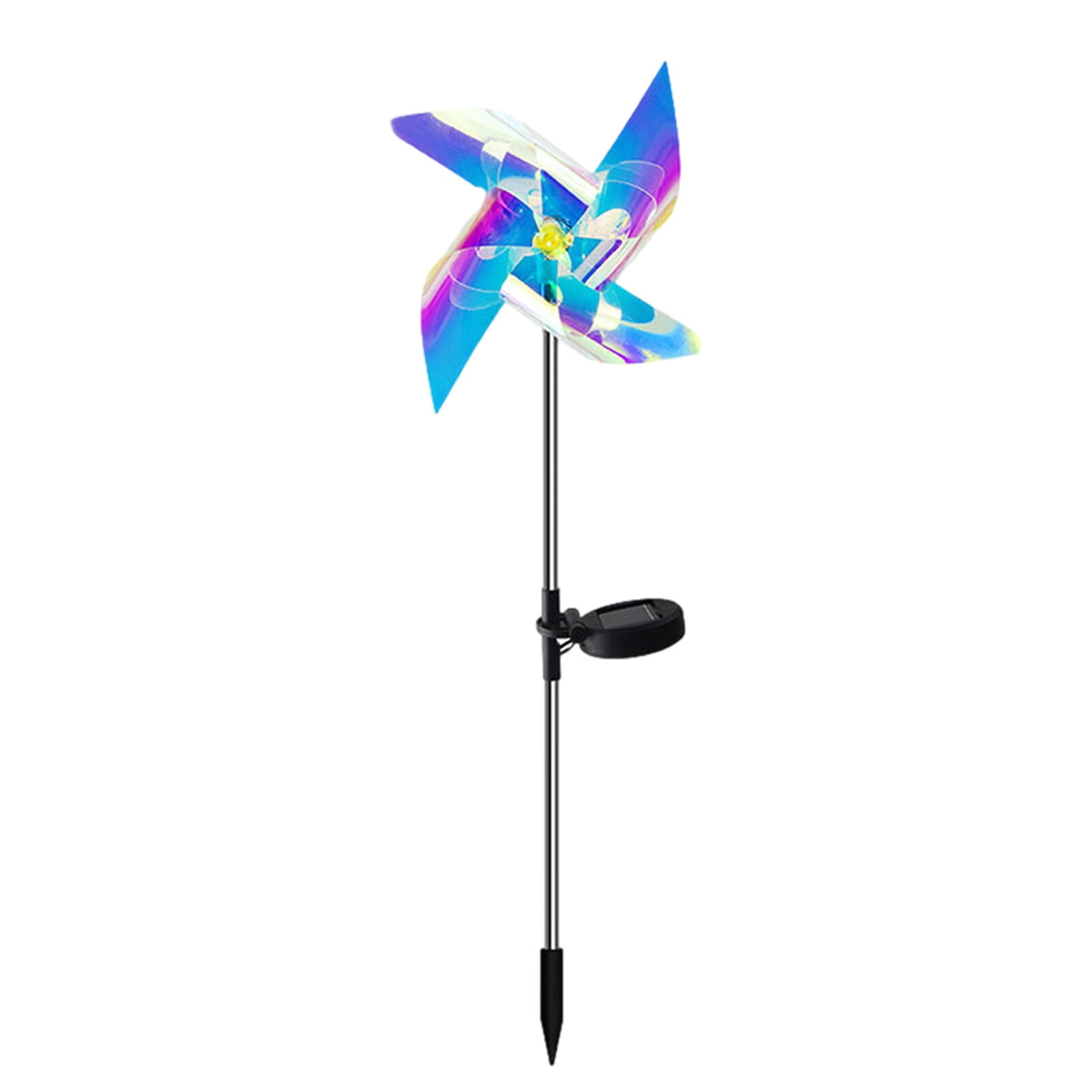 Solar Wind Spinner Garden LED Solar Powered Stake Pinwheels Light
