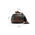 thumbnail image 2 of Vintage Rough Ceramic Tea Canister With Change And Carry Handle Sealed Storage Jar Household Organizer, 2 of 7