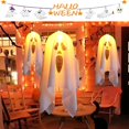 thumbnail image 5 of Accesorios de decoración de halloween, fantasmas esqueléticos, caras de terror, decoración de halloween, gritos de terror blanco para la decoración de jardines interiores y exteriores (45 cm), 5 of 5