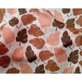 thumbnail image 4 of oneOone Silk Tabby Rust Brown Fabric Leaves Block Sewing Material Print Fabric By The Yard 42 Inch Wide, 4 of 4