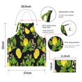 thumbnail image 7 of Yellow Lemon Fruit Limes Black Pattern Apron-Garden Aprons for Women with Pockets-Cotton Linen Waterproof Kitchen Cooking Gardening Aprons Adjustable for Kitchen,Cooking,BBQ and Salon 33x27 Inch, 7 of 7