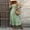 Green, variant on ChaoHeng Summer Dresses for Women 2025 Women's A-Line Slip Dress Ruffled Hem Round Neck, Sleeveless Solid Color,Pink S
