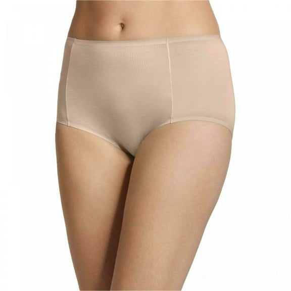 Jockey Women's Underwear Air Soft Touch Modern Brief, Beige, Small