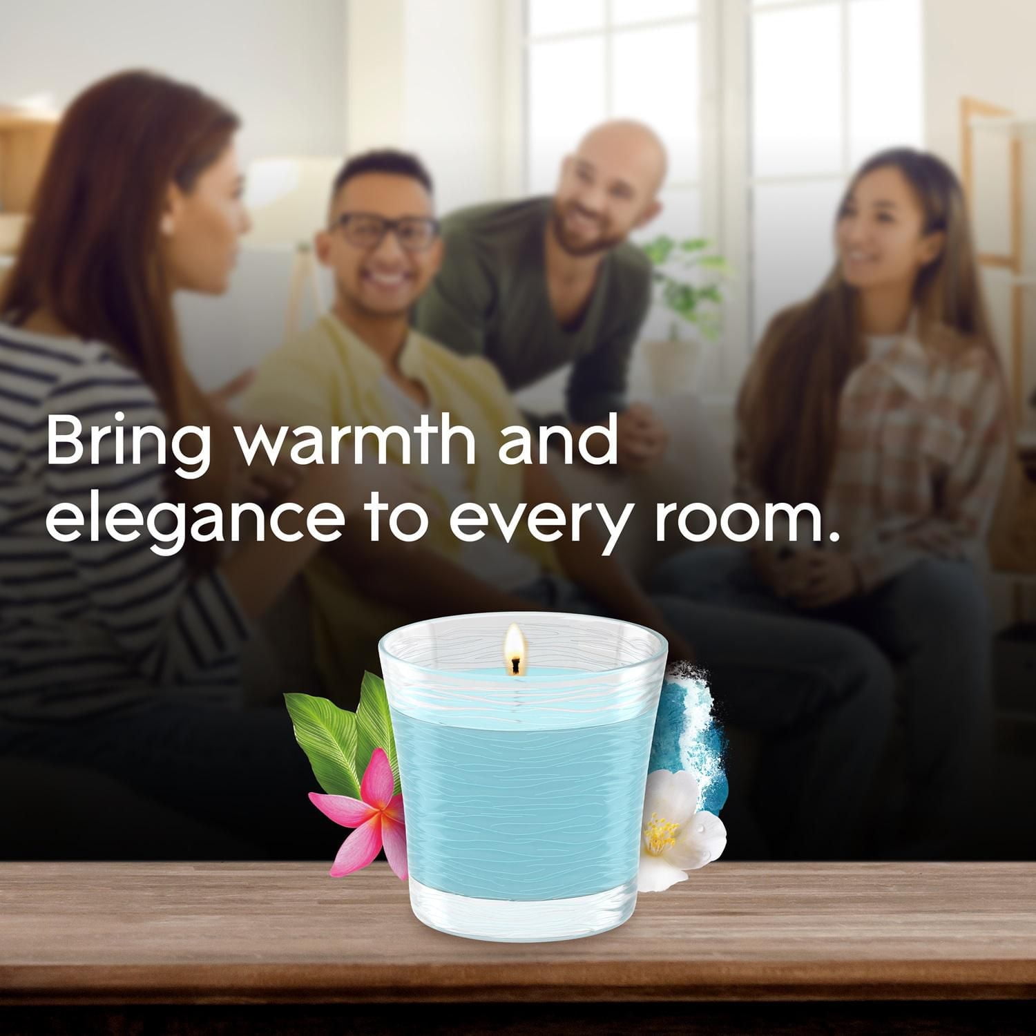 Glade® Scented Candle Air Freshener, Invigorating Aqua Waves, 1 Piece