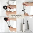 thumbnail image 6 of Toilet Brush Holder Freestanding,Brushed Nickel,304 Stainless Steel,SUS304 Toilet Bowl Brush and Holder for Bathroom - Space Saving,Sturdy,Deep Cleaning,Covered Brush, 6 of 12