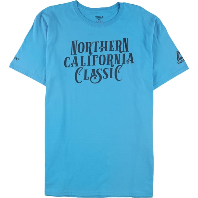 Reebok Northern California Classic Graphic Camiseta para hombre, azul, mediano