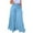 Sky Blue, variant on VSSSJ Women's Fashion Wide Leg Trousers Relaxed Fit Solid Color High Waist Chiffon Pockets Double Layer Crinkle Pants Casual Stylish Comfortable Long Pants Black M
