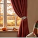 thumbnail image 4 of Paquete de 2 alzapaños para cortinas, diseño bohemio de ramas de trigo, sin taladro, con cuerda para cortinas de ventana y clips incluidos., 4 of 6