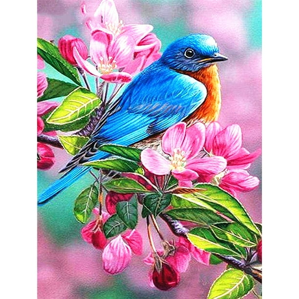 Diamond Painting (DE8087) 5D fai da te quadrati fiori uccelli decorazioni per la casa (NY041) 45x60 cm FLhrweasw Nuevo