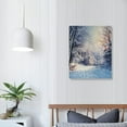 thumbnail image 3 of Nawypu   Canvas Wall Art - Winter Landscape in Snow Forest. Alley in Snowy Forest - Modern Home Art Stretched and Framed Ready to Hang, 3 of 4