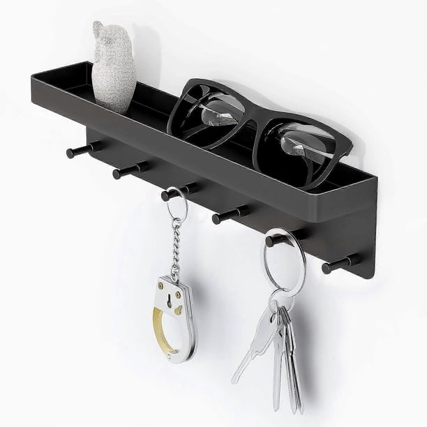 Key Holder / Key Holder Black / Key Holder / Key Organizer / Hook Bar With Shelf, Self-Adhesive Keyboard Storage, Wall-Mounted Organizer