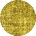 thumbnail image 1 of Ahgly Company Machine Washable Indoor Round Persian Yellow Traditional Area Rugs, 4' Round, 1 of 4