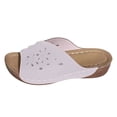 thumbnail image 1 of IUJSOY Sandales à Plateforme Compensée pour Femmes, Bout Ouvert, Ajourées, à Coutures, Mules Décontractées à Enfiler, 1 of 8