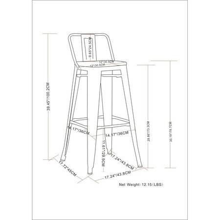 Simpli Home - Rayne 30 inch Metal Bar Stool (Set of 2) - White