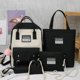 thumbnail image 1 of 4 Pcs Set Kawaii Backpack For Student School Bags For Teenager Girls Schoolbag Book Bags Pencil Case Women Travel Backpack Tote, 1 of 4