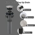 thumbnail image 5 of WOWOW  Bathroom Sink Drain with Lift Rod, Brushed Nickel Sink Drain with overflow, 5 of 6