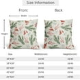 thumbnail image 4 of Beige Christmas Pillow Covers 16x16 Set of 2 Green Red Xmas Berries Twigs Rustic Decorative Outdoor Farmhouse Zipper Pillowcases Decoration Winter Holiday Throw Cushion Cover Decor for Couch Sofa Bed, 4 of 6