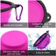 thumbnail image 3 of Juego de 2 comederos portátiles plegables para perros y gatos, ideales para viajes (350 ml, morado y verde)., 3 of 5