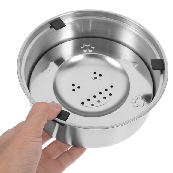 OFFIGAM Slow Feeder Water Bowl for Dogs, Stainless Steel Floating Design, 1 Set for Pet Hydration and Slower Drinking