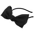 thumbnail image 1 of 1 pieza de diadema con lazo de satén, diadema de moda para mujer, negro, 0,31 pulgadas de ancho, 1 of 7