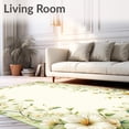thumbnail image 2 of ODIKA 4'x6' Machine Washable Non-Slip Area Rug, Botanical Bliss Floral High Traffic Rug, Ivory, 45867, 2 of 7
