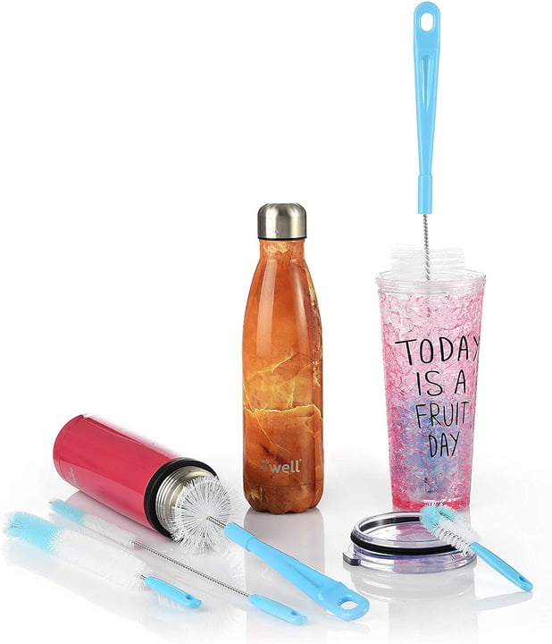 Nouvelle brosse de coupe en verre paresseux créatif brosse de nettoyage de bouteille de tasse daspiration