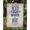 thumbnail image 3 of Carolines Treasures BB5445GF My Heart Beats Red White and Blue Flag Garden Size  Small multicolor, 3 of 3