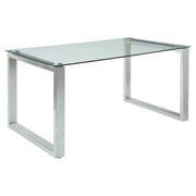 ACME Abraham Dining Table in Clear and Chrome