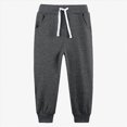 thumbnail image 2 of NOLDARES Wide Leg Sweatpants for Boys Joggers Baggy Sweat Pants Drawstring Elastic Waist Athletic Casual Pants(W132-Dark Gray), 2 of 7