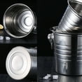 thumbnail image 4 of MERILER Classic Round Stainless Steel Ice Bucket - Perfect for Family Gatherings, Parties, and Gift Baskets, 4 of 7