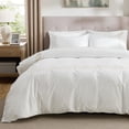 thumbnail image 1 of Funda de edredón Bedsure Luxury Hotel King Size, 100% algodón, color blanco, 1 of 9