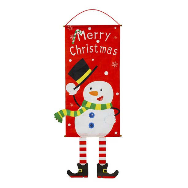Pancarta de exhibición de pared de Navidad, tapiz colgante, arte de pared, para , decoración, adornos, decoración artesanal, pancarta Monigote de nieve BLESIY Pin Wall Display Banner