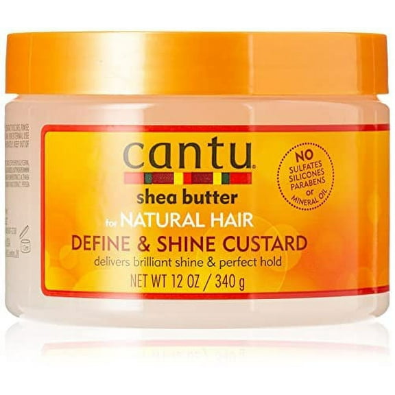 Cantu Define & Shine Custard with Shea Butter for Natural Hair, 12 oz (Packaging May Vary)