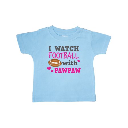 

Inktastic I Watch Football with My Pawpaw Gift Baby Girl T-Shirt