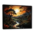 thumbnail image 2 of Designart "Pastoral Sunset on the Mystic River I" Landscapes Floater Framed Wall Decor, 2 of 7