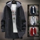 thumbnail image 1 of Suéter de chenilla grueso con forro polar para hombre de otoño e invierno, abrigo con capucha de longitud media de moda, suéter de moda, 1 of 5